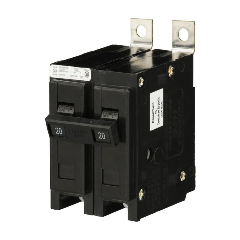 Eaton BAB2050 | 50A 2-Pole Quicklag Thermal Magnetic Circuit Breaker
