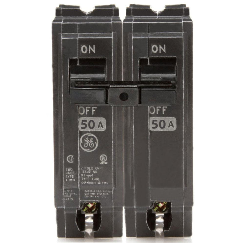General Electric THQL2150 | 50A 2-Pole Type THQL Thermal Magnetic Circuit Breaker