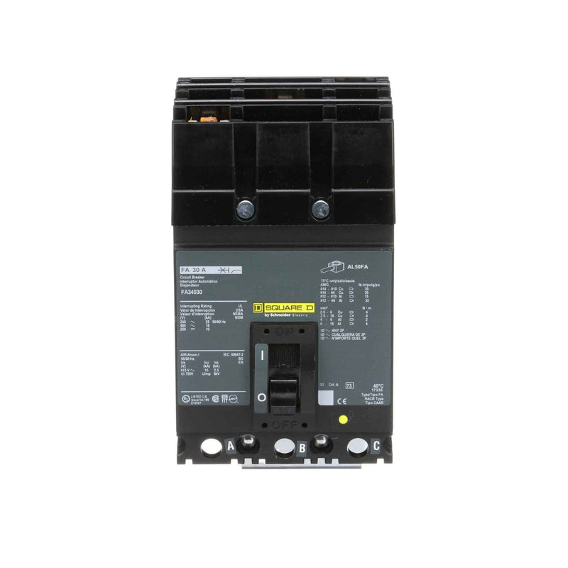 Schneider Electric FA34030 | 30A 3-Pole I-Line Molded Case Circuit Breaker