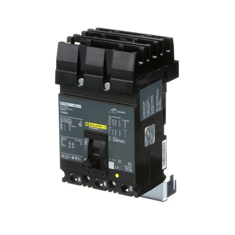 Schneider Electric FA36020 | 20A 600V 3-Pole I-Line Circuit Breaker