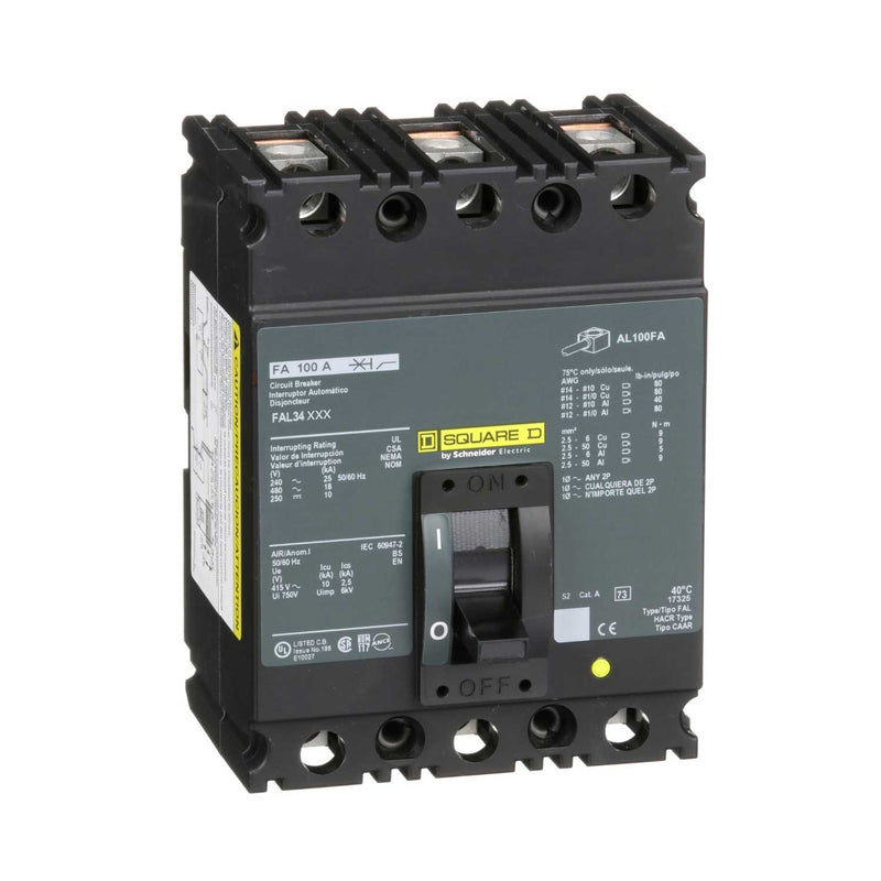 Schneider Electric FAL34100 | FAL Series Molded Case Circuit Breaker