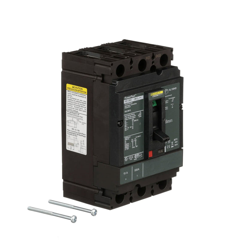 Schneider Electric HDL36015 | 15A 3-Pole PowerPacT H-Frame Thermal Magnetic Circuit Breaker