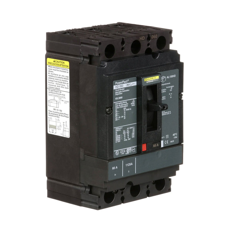 Schneider Electric HDL36060 | 60A 3-Pole PowerPacT H-Frame Circuit Breaker