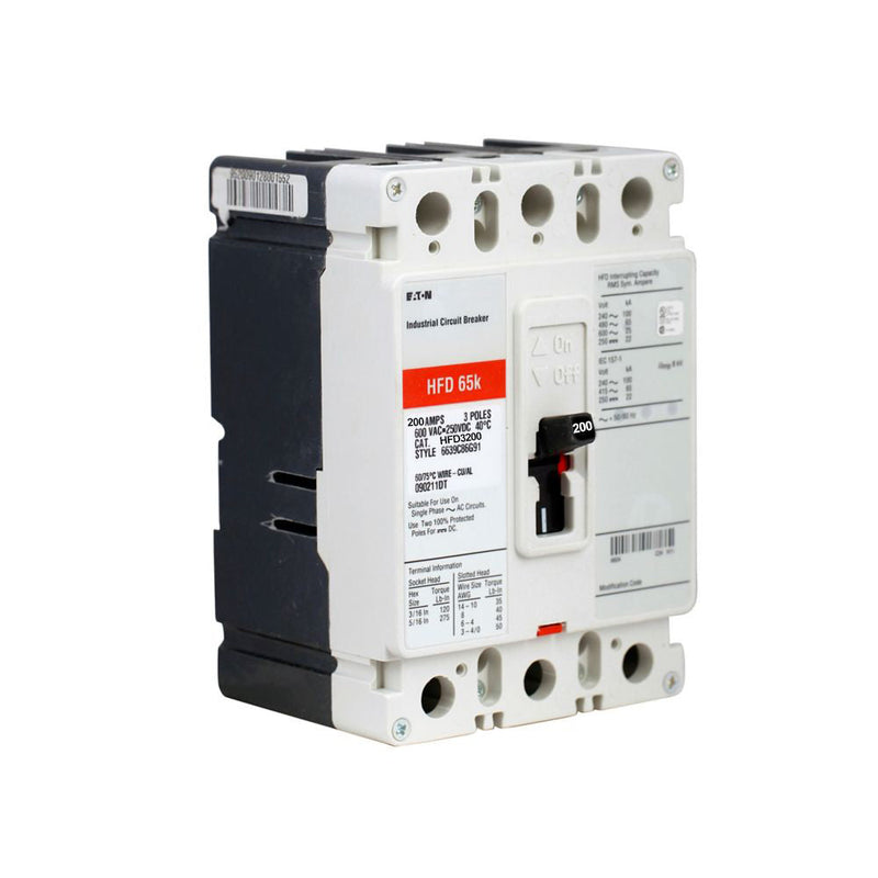 Eaton HFD3200 | 200A 3-Pole Series C F-Frame Molded Case Circuit Breaker