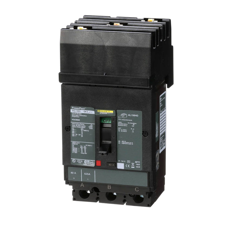 Schneider Electric HGA36040 | 40A 3-Pole PowerPacT H-Frame I-Line Circuit Breaker