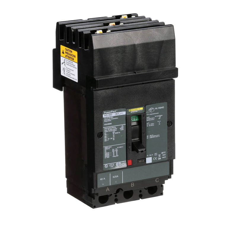 Schneider Electric HGA36040 | 40A 3-Pole PowerPacT H-Frame I-Line Circuit Breaker