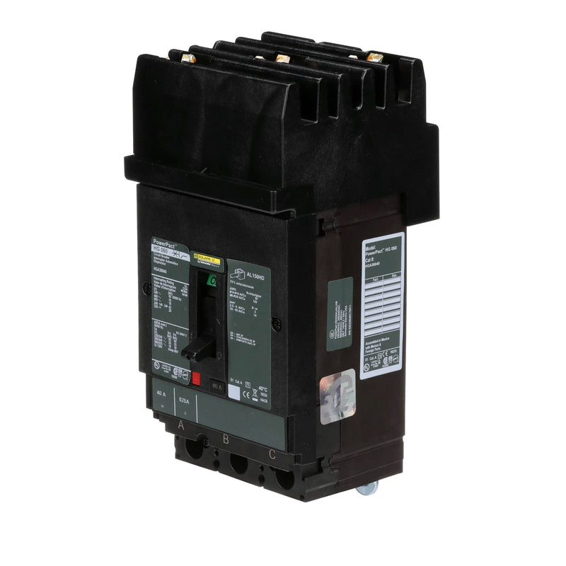 Schneider Electric HGA36040 | 40A 3-Pole PowerPacT H-Frame I-Line Circuit Breaker
