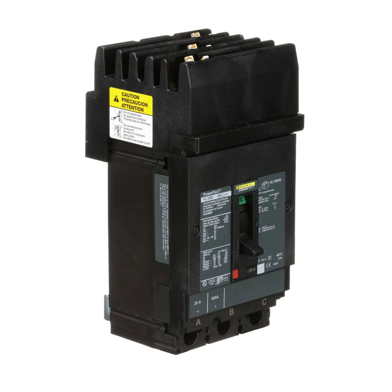 Schneider Electric HJA36020 | 20A 3-Pole PowerPacT H-Frame Circuit Breaker