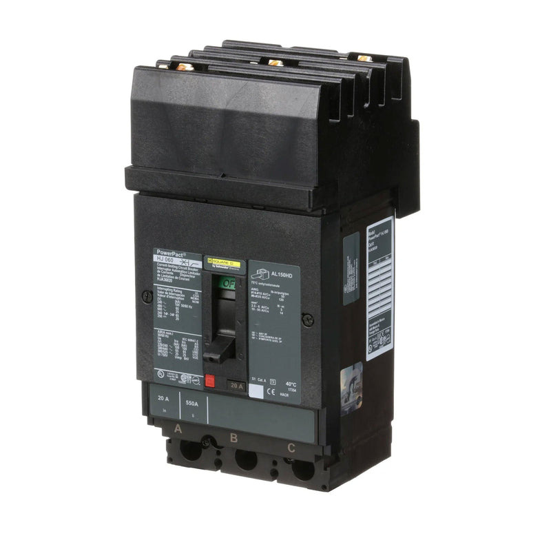 Schneider Electric HJA36020 | 20A 3-Pole PowerPacT H-Frame Circuit Breaker