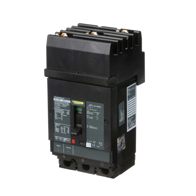 Square D HJA36100 | 100A 3-Pole PowerPacT H-Frame Thermal Magnetic Circuit Breaker