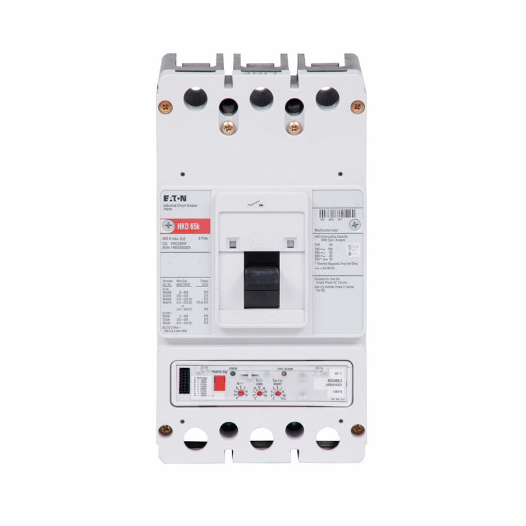 Eaton HKD3400 | 400A 3-Pole Series C K-Frame Molded Case Circuit Breaker