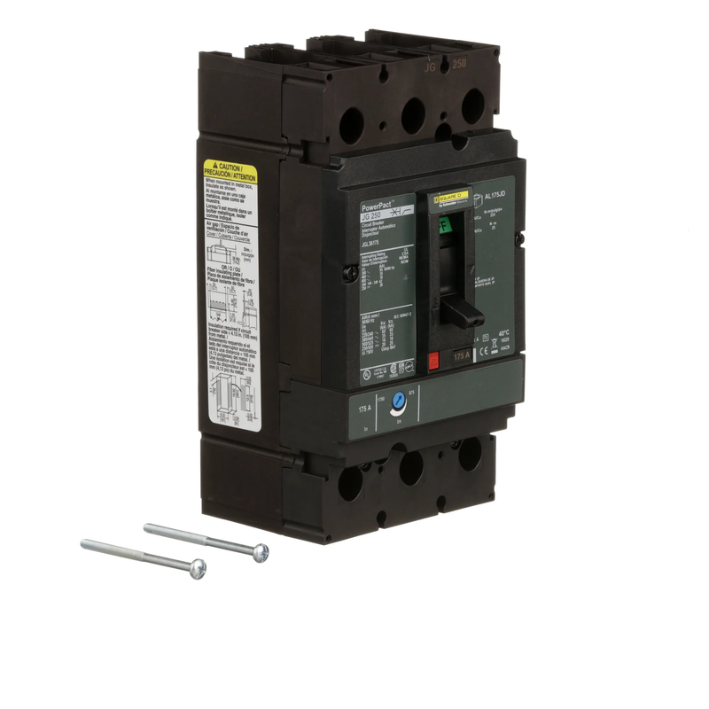 Schneider Electric JGL36175 | 175A 600V 3-Pole PowerPacT J Circuit Breaker