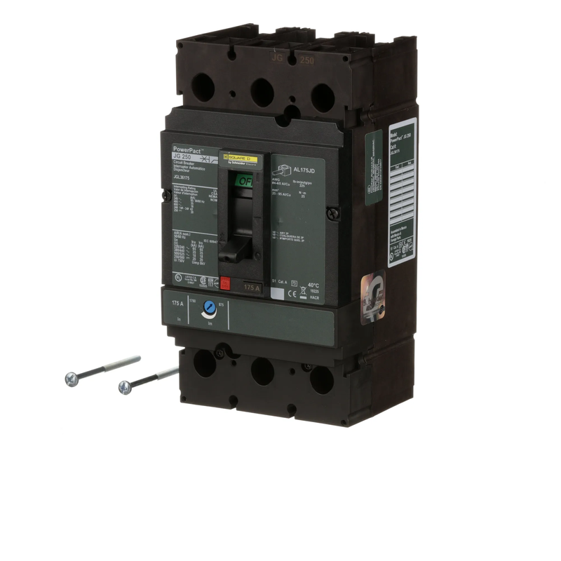 Schneider Electric JGL36175 | 175A 600V 3-Pole PowerPacT J Circuit Breaker