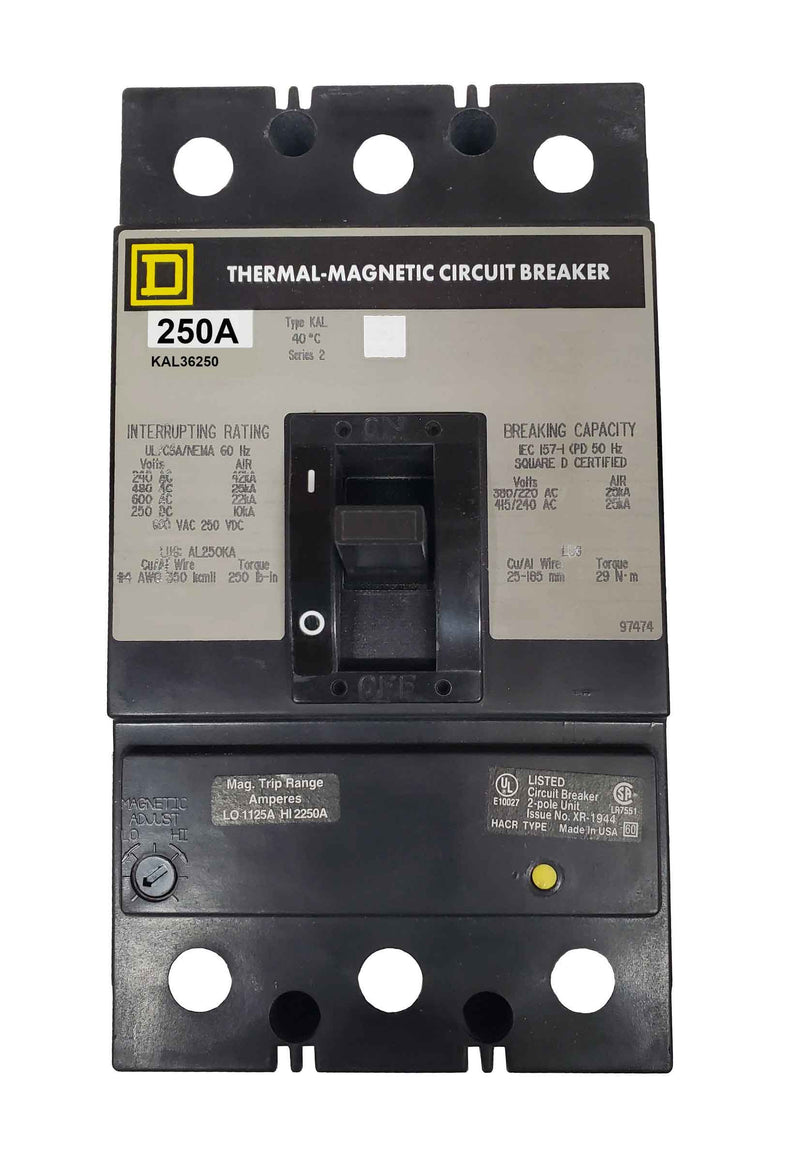 Schneider Electric KAL36250 | 250A 3-Pole K-Frame Thermal Magnetic Circuit Breaker