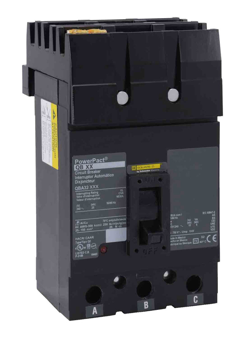 Schneider Electric QBA32100 | 100A 3-Pole I-Line Molded Case Circuit Breaker