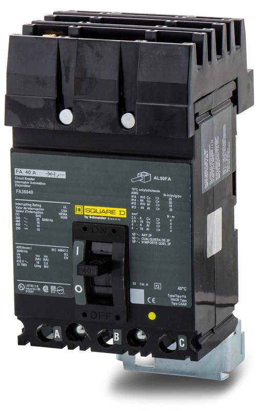 Schneider Electric FA36040 | 40A 600V 3-Pole I-Line Circuit Breaker