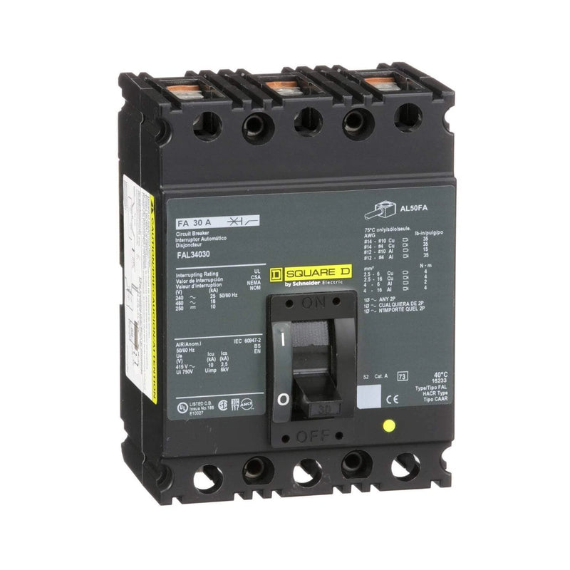 Schneider Electric FAL36100 | 100A 3-Pole FAL Series Molded Case Circuit Breaker
