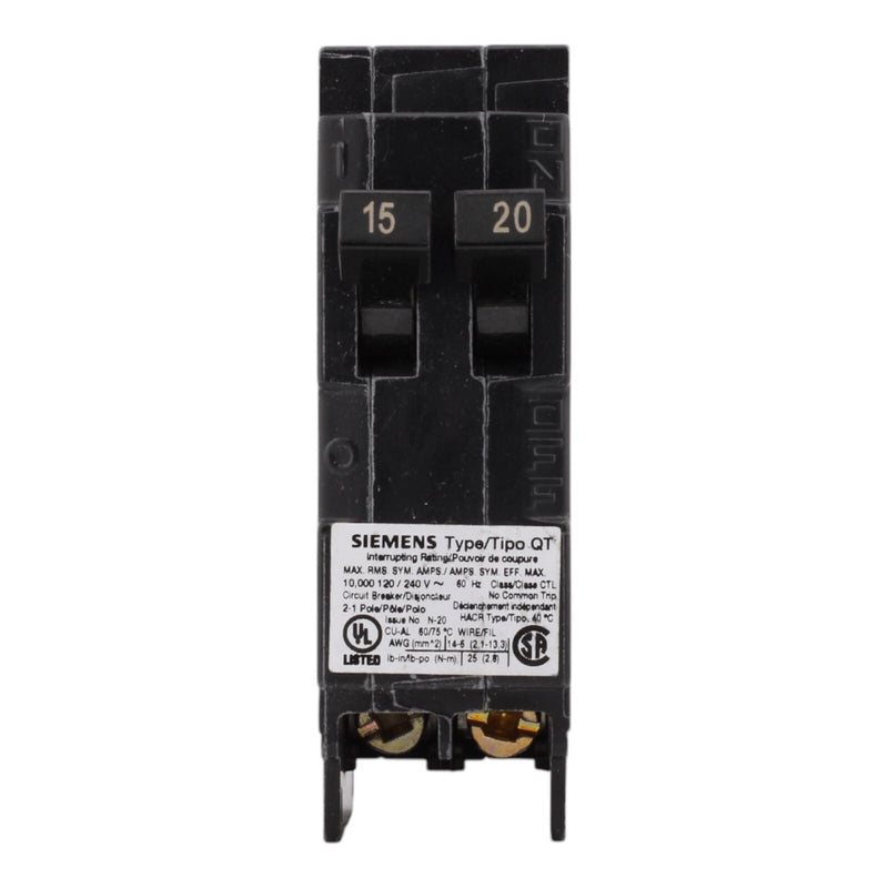 Siemens Q1520 | 15/20A Tandem Single-Pole Circuit Breaker