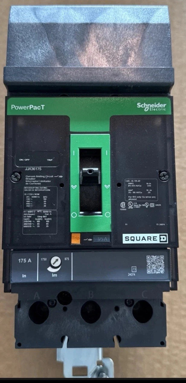 Schneider Electric JJA36175 | 175A 3-Pole PowerPact JJA Circuit Breaker