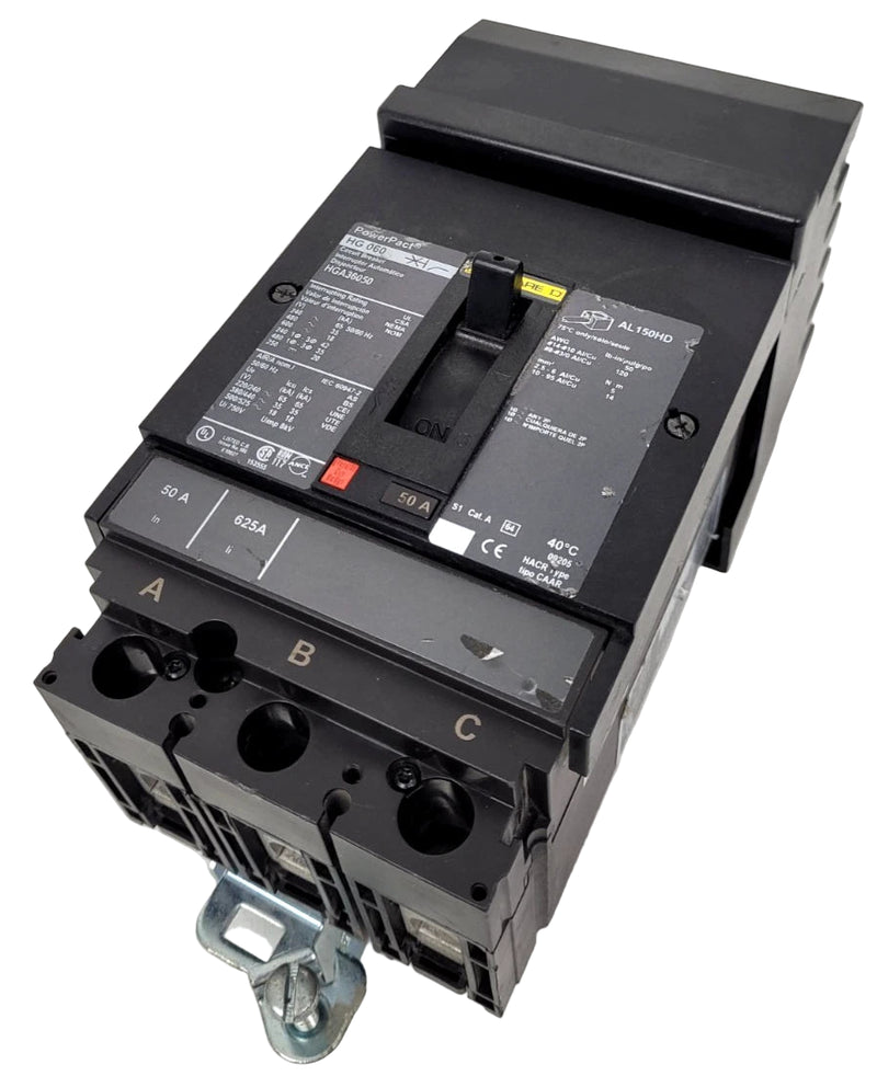 Schneider Electric HGA36050 | 50 Amp 3-Pole PowerPacT H-Frame Circuit Breaker