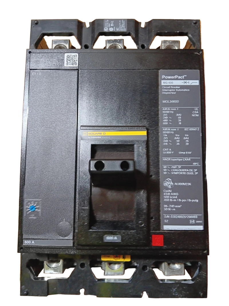 Schneider Electric MGL36600 | 600A 3-Pole PowerPacT M-Frame Circuit Breaker