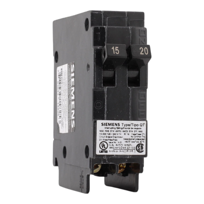 Siemens Q1520 | 15/20A Tandem Single-Pole Circuit Breaker