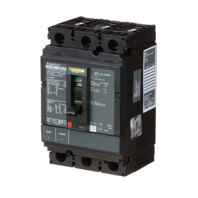 Schneider Electric HJL36100 | PowerPact H-Frame 100A Molded Case Circuit Breaker
