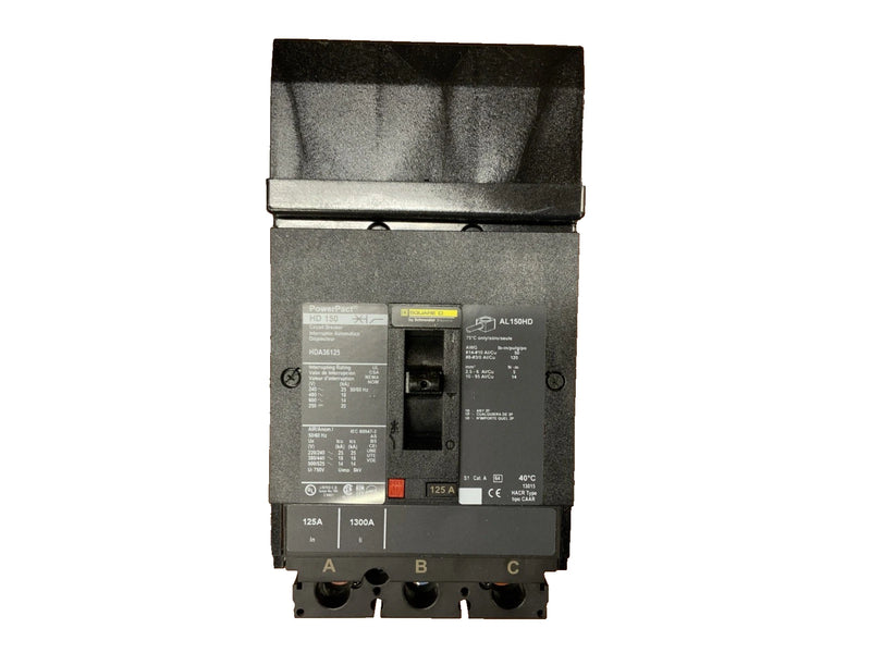 Schneider Electric HDA36125 | PowerPact H-Frame 125A Molded Case Circuit Breaker