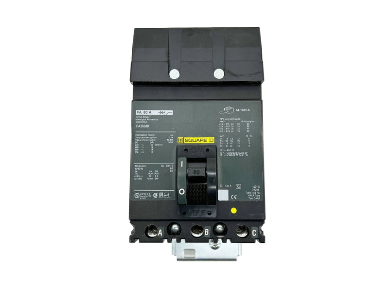 Schneider Electric FA36080 | I-Line F-Frame 80A Molded Case Circuit Breaker