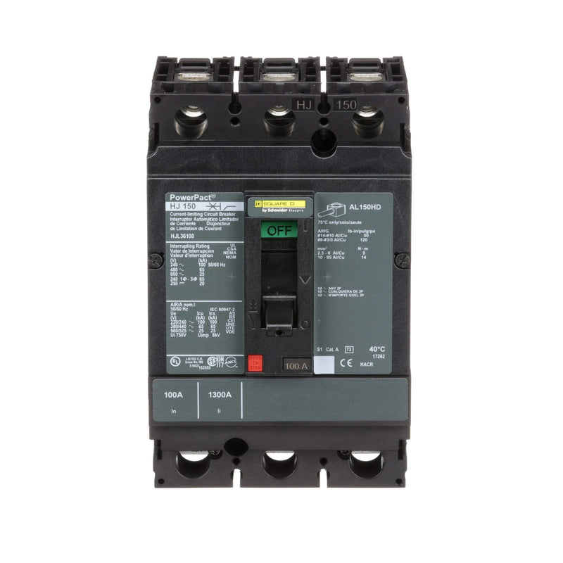 Schneider Electric HJL36100 | PowerPact H-Frame 100A Molded Case Circuit Breaker