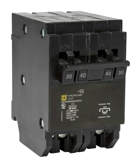 Square D HOMT230240 | Homeline Quad Tandem 30A/40A 2-Pole Circuit Breaker