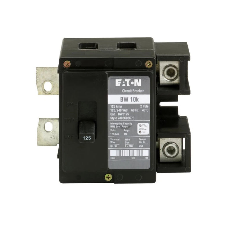 Eaton BW2125 | 125A 2-Pole BW Series Main Circuit Breaker